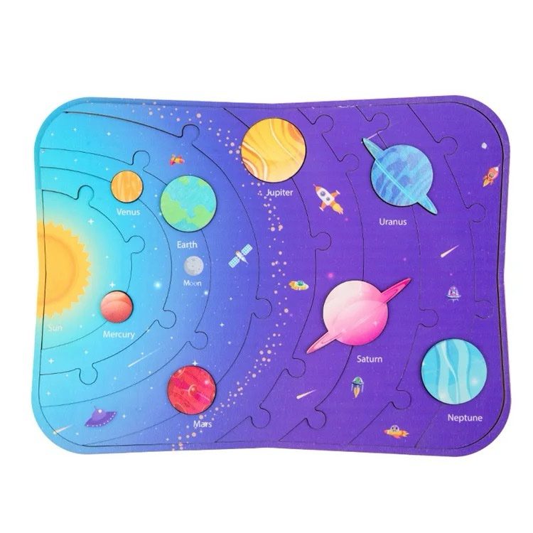 Puzzle éducatif STEM du système solaire – Apprenez l'ordre des planètes et la conscience spatiale par le jeu