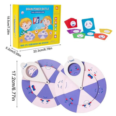 Jeu de puzzle amusant pour la famille, spinners d'expression faciale en bois, défi de coordination œil-main, jouet interactif, jeu de table de société, cadeau pour enfants