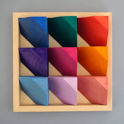 Bloques Creativos de Esquina de Madera - Juguetes de madera de construcción abierta
