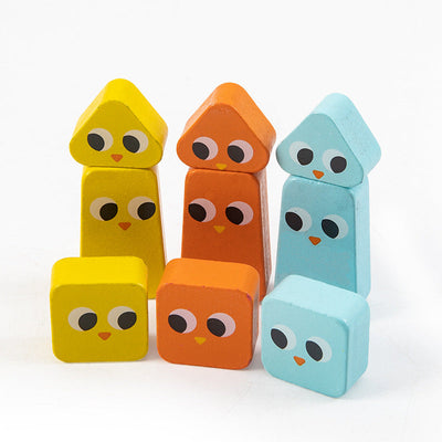 Jeu d'équilibre avec des oiseaux en bois - Jouets éducatifs mathématiques