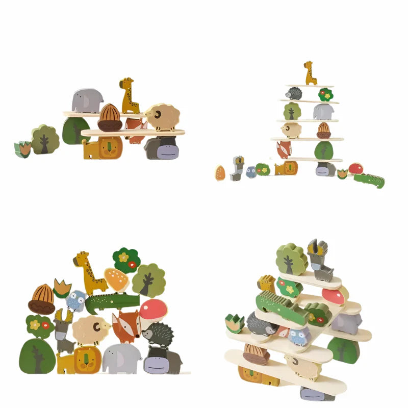 Animal Stackers™ - Slim Stapelen - Hout  Dieren Stapelspeelgoed