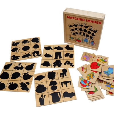 Jeu d'ombres en bois - Jouets éducatifs mathématiques
