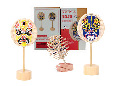 Toupie en bois - Jouets sensoriels pour le visage culturel chinois