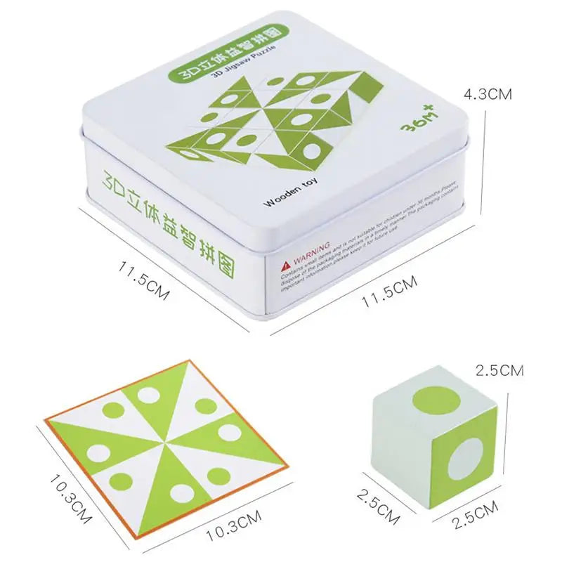 BrainBlocks™ – Slim & Creatief – Houten Geometrisch Denkspel