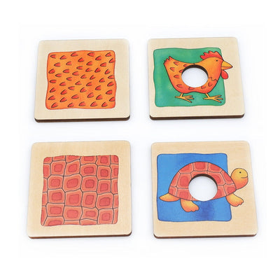Puzzle des textures animales - Jouets de motricité fine