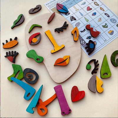 Rompecabezas facial Montessori estilo Picasso - Juguetes de logopedia