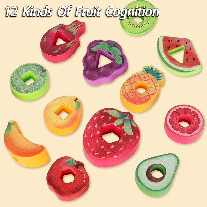 Fruit Lacing Game™ – Fijne motoriek – Fruit Kralen Speelgoed