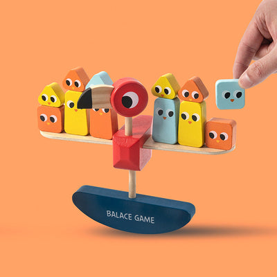 Jeu d'équilibre avec des oiseaux en bois - Jouets éducatifs mathématiques