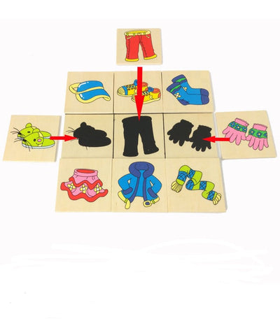 Jeu d'ombres en bois - Jouets éducatifs mathématiques