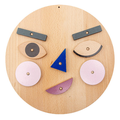Juego de Emoticonos de Madera - Bloques de Emoticonos Juguetes de logopedia
