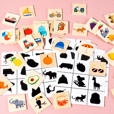 Jeu en bois Cherche l'ombre - Jouets mathématiques