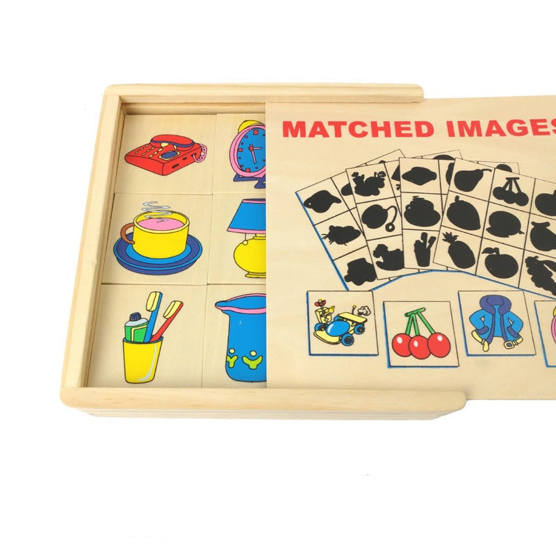 Jeu d'ombres en bois - Jouets éducatifs mathématiques