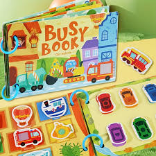 Livre d'activités Montessori Fidtoy pour tout-petits Apprentissage interactif Alphabet