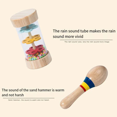 Ensemble de 6 jouets d'éveil en bois pour bébés et tout-petits