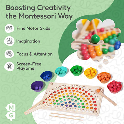 Perles Montessori Arc-en-ciel Fidtoy
