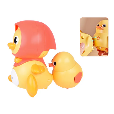 Fidtoy Baby Musical Duck Toy Set with Light Sound Crawling Fun