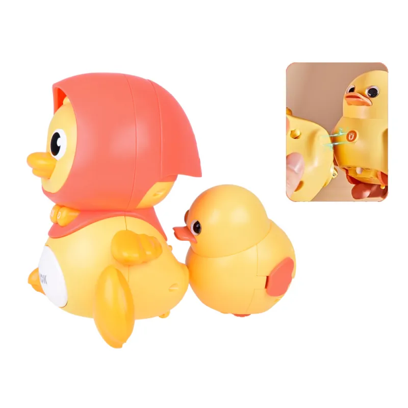 Fidtoy Baby Musical Duck Toy Set with Light Sound Crawling Fun