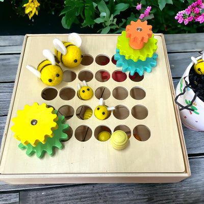 Plateau à éléments détachés Ruche Fleur d'Abeille – Ensemble de jeu sensoriel
