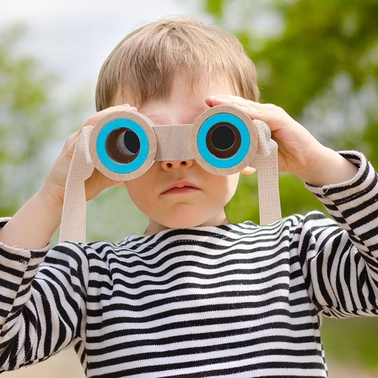 Wooden Toy Binoculars – Montessori Nature Exploration for Kids