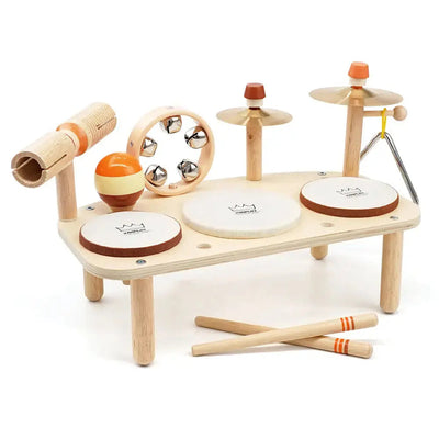 Rhythm Station – Table Musicale et Set de Tambours en Bois 11-en-1