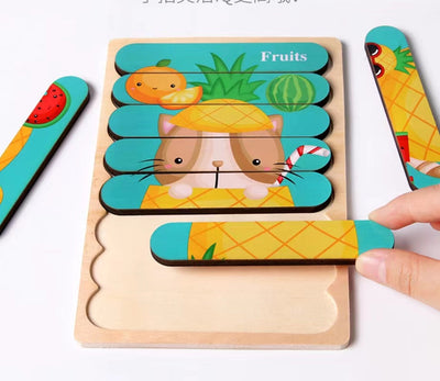 Juegos de rompecabezas Montessori reversibles (juego de 2)