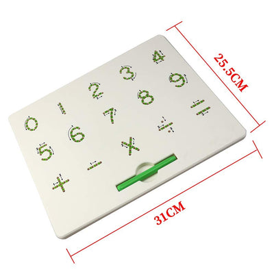 Fidtoy 1-10 Magnetic Writing Pad, Magnetic Letter and Number Writing Board with Pen Stylus, Guided Printing Practice Toy Ages 3+