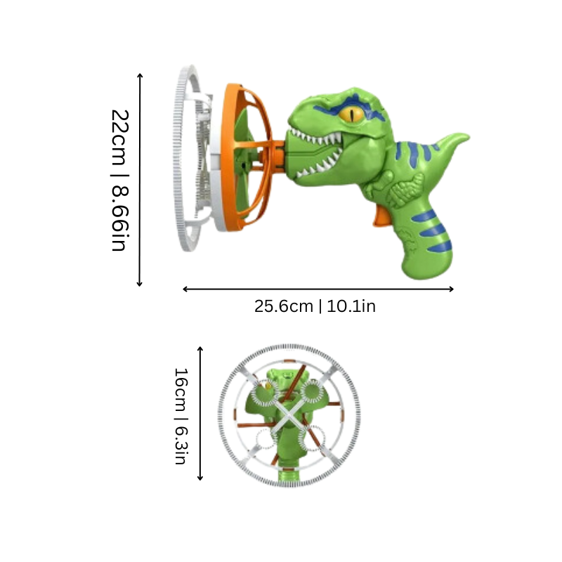 Máquina de Burbujas Automática Portátil de Dinosaurio con Burbujas Grandes Coloridas Juguetes de Verano para Interiores y Exteriores para Niños