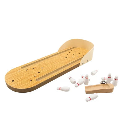 Mini jeu de bowling en bois - Jouets de motricité fine
