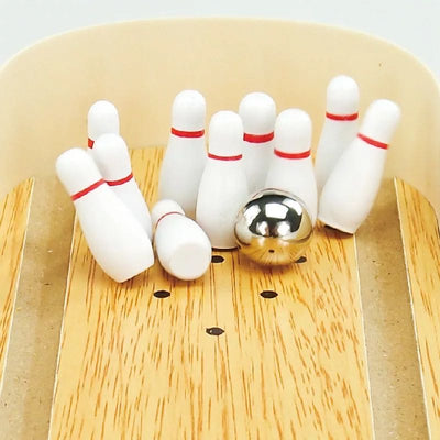 Mini jeu de bowling en bois - Jouets de motricité fine
