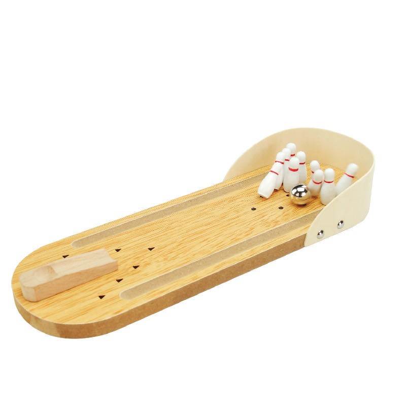 Mini jeu de bowling en bois - Jouets de motricité fine