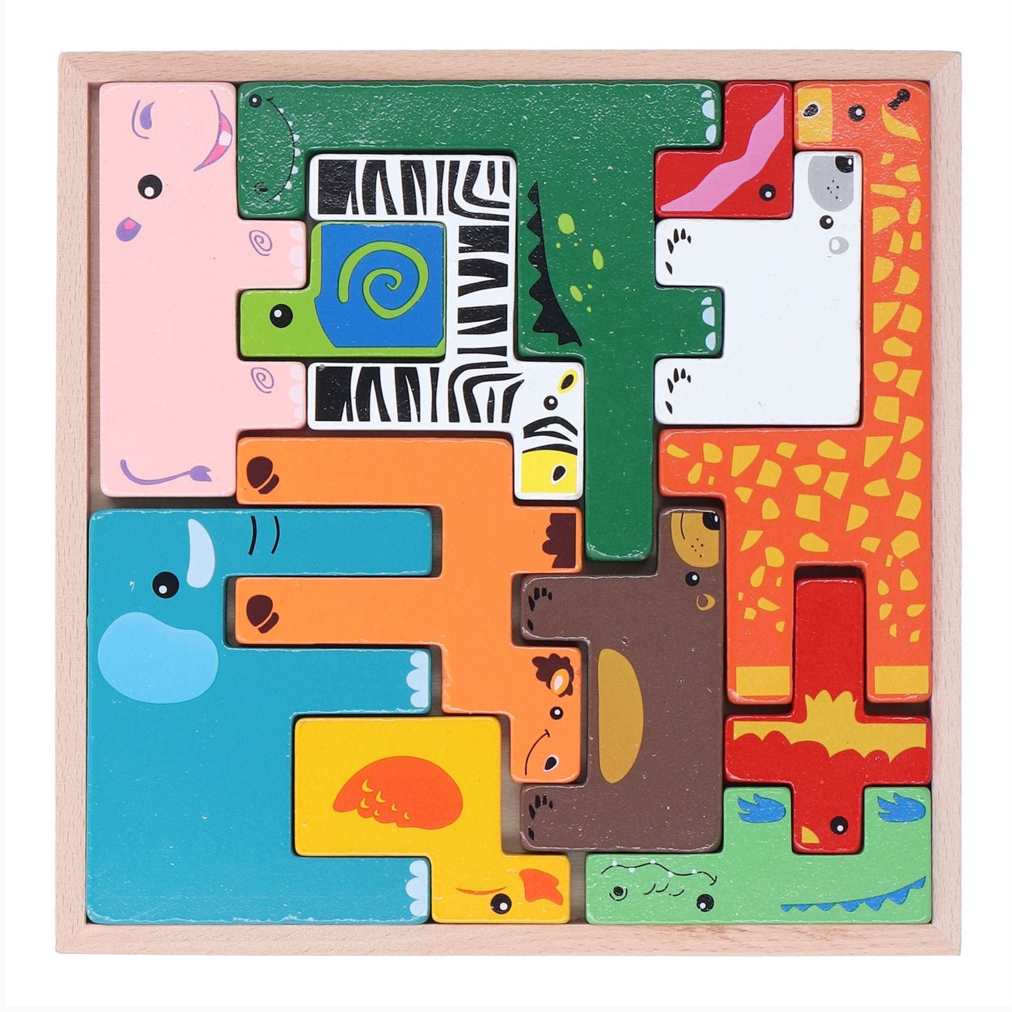 Blocs de construction d'animaux Montessori