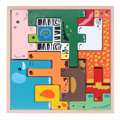 Blocs de construction d'animaux Montessori