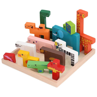 Blocs de construction d'animaux Montessori