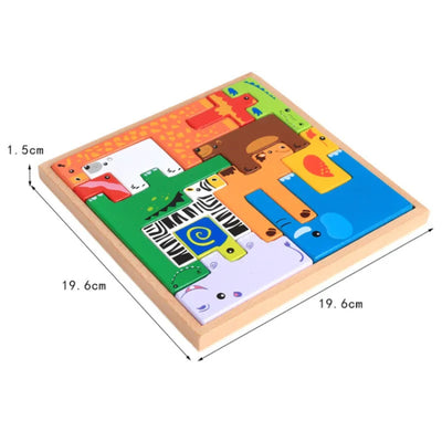 Blocs de construction d'animaux Montessori