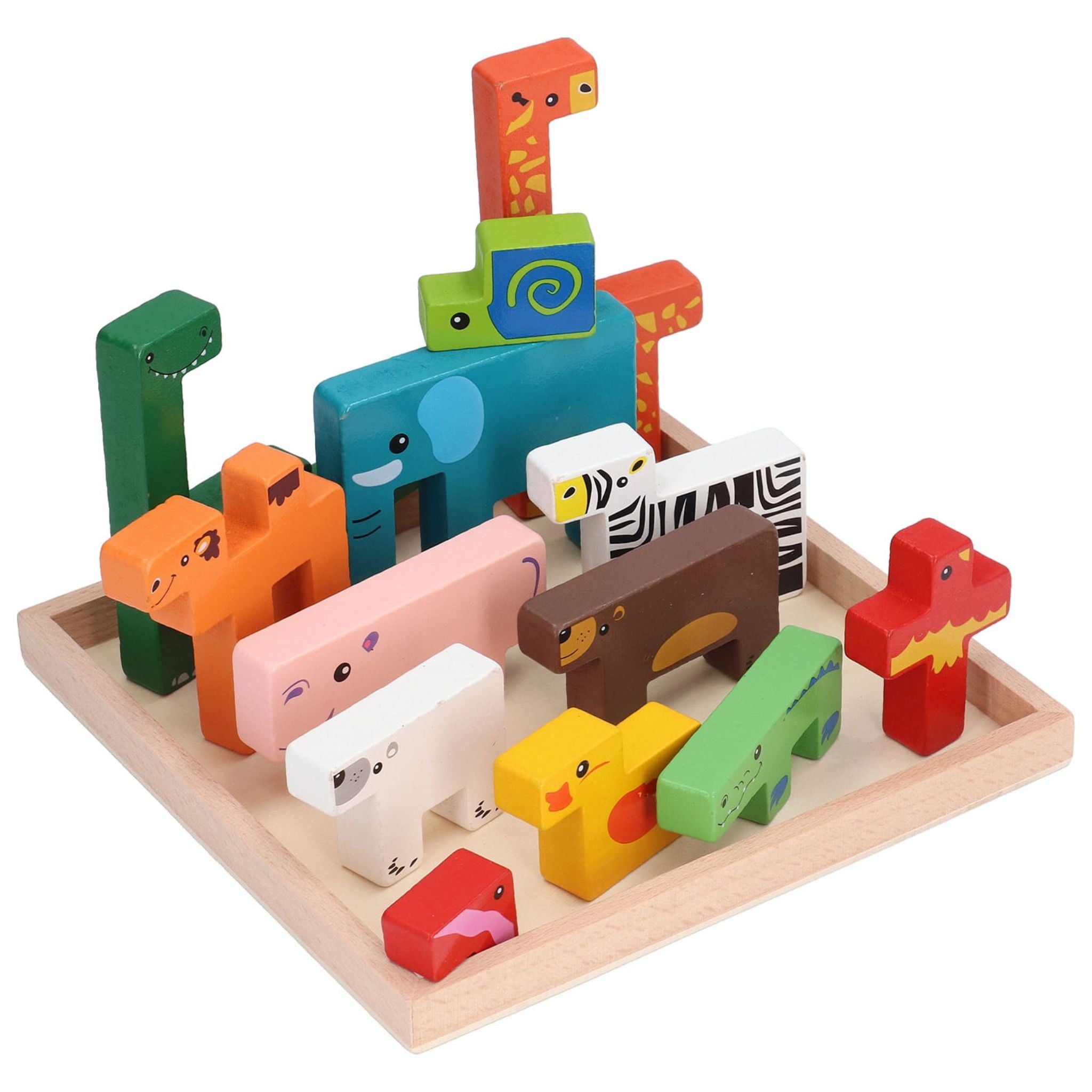 Blocs de construction d'animaux Montessori