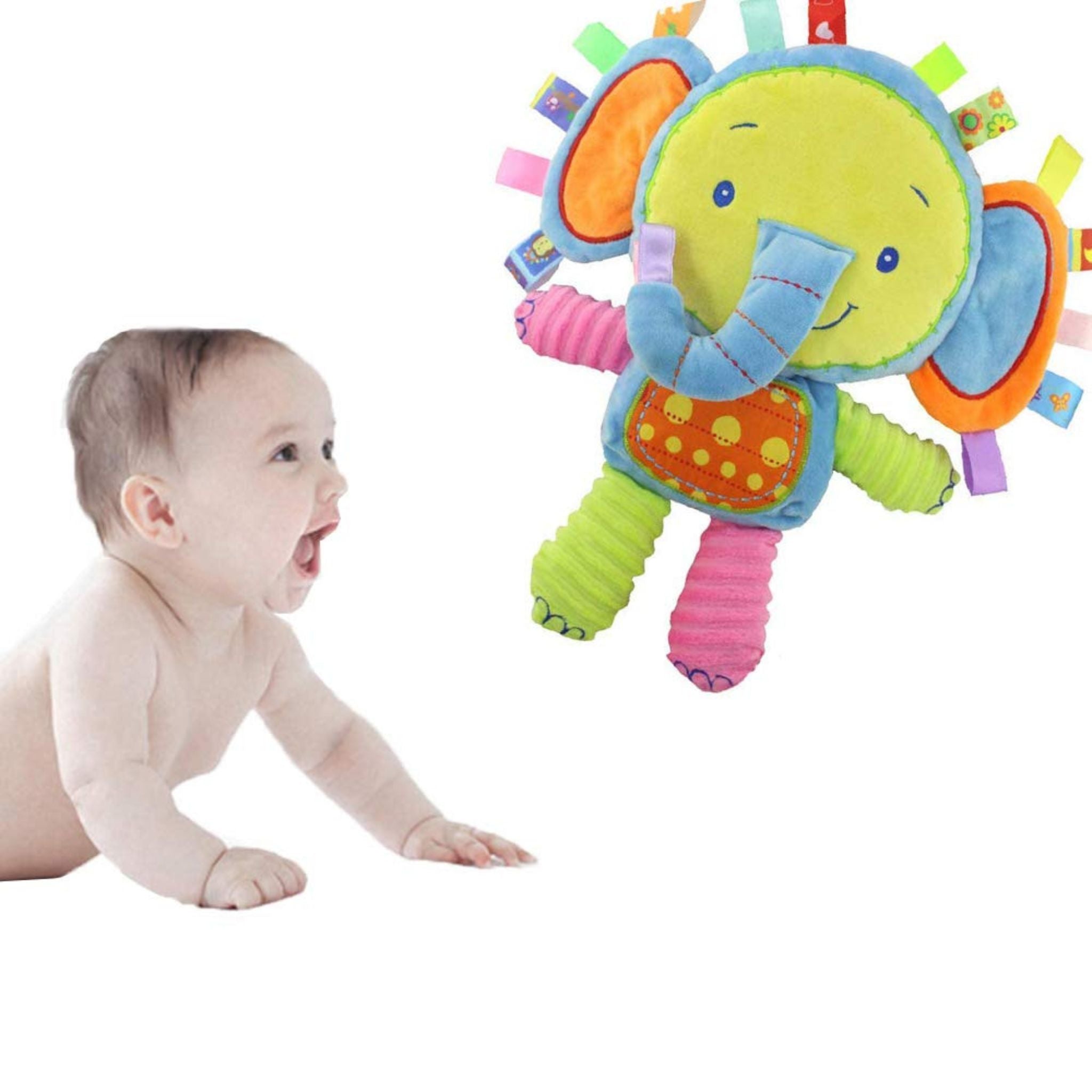 Éléphant en peluche Montessori pour bébé
