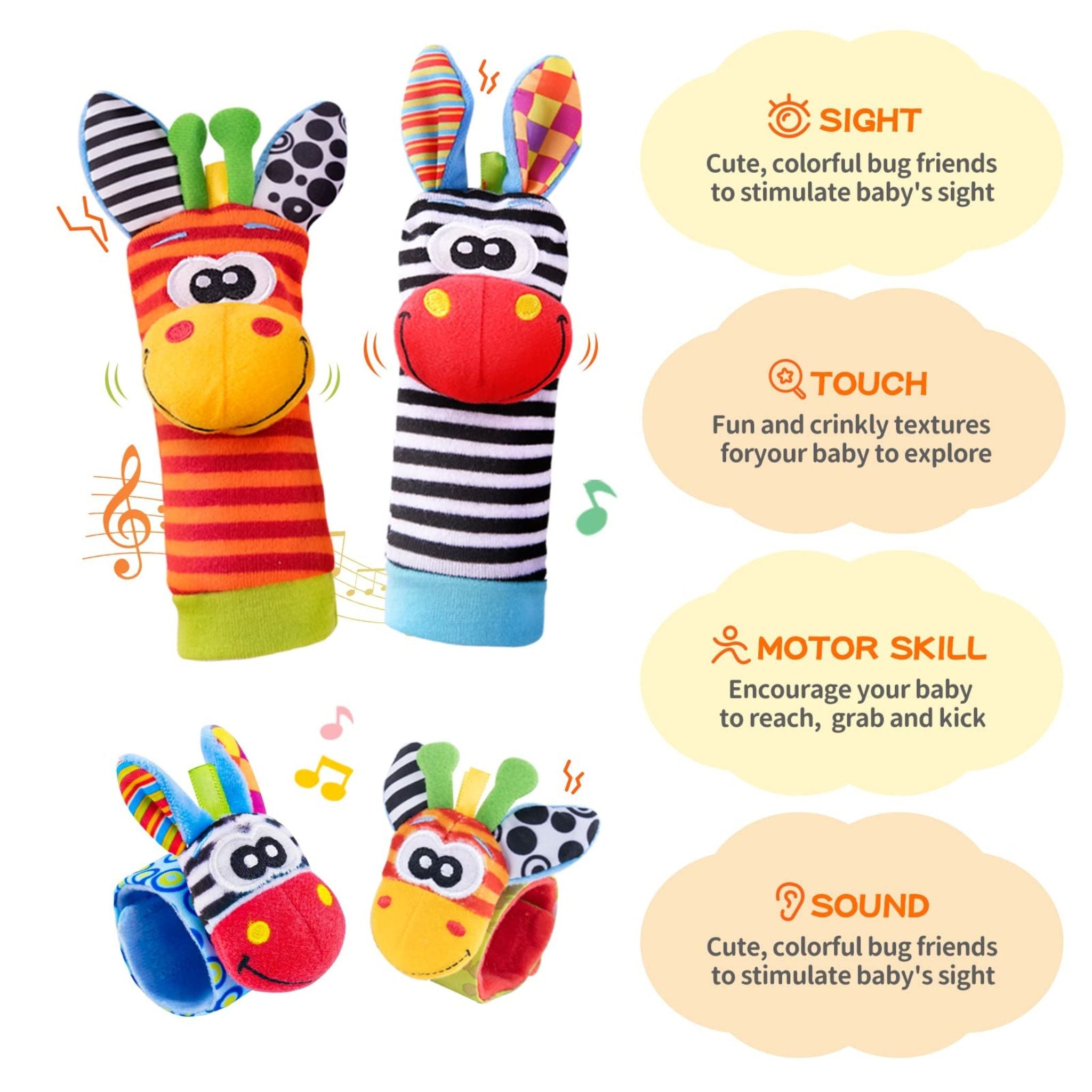 Ensemble de chaussettes hochets Montessori