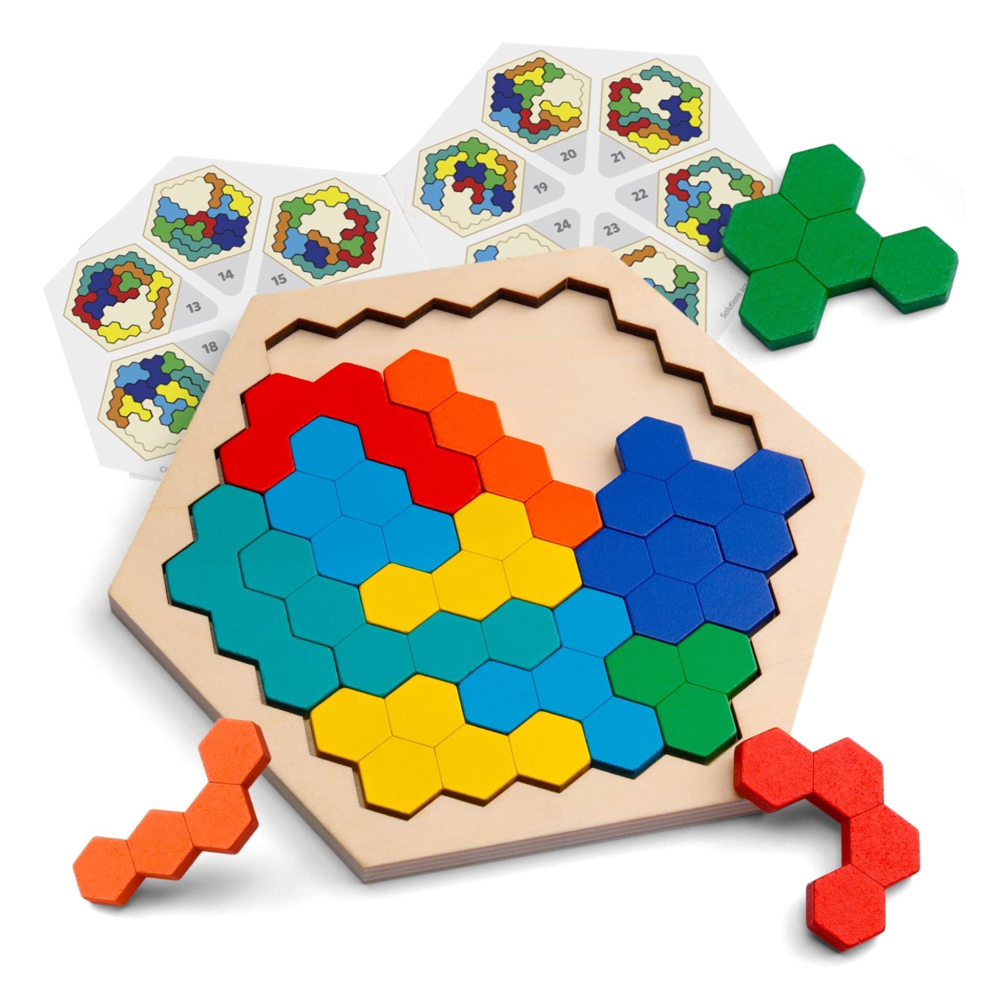 Puzzle Hexagonal en Bois Montessori