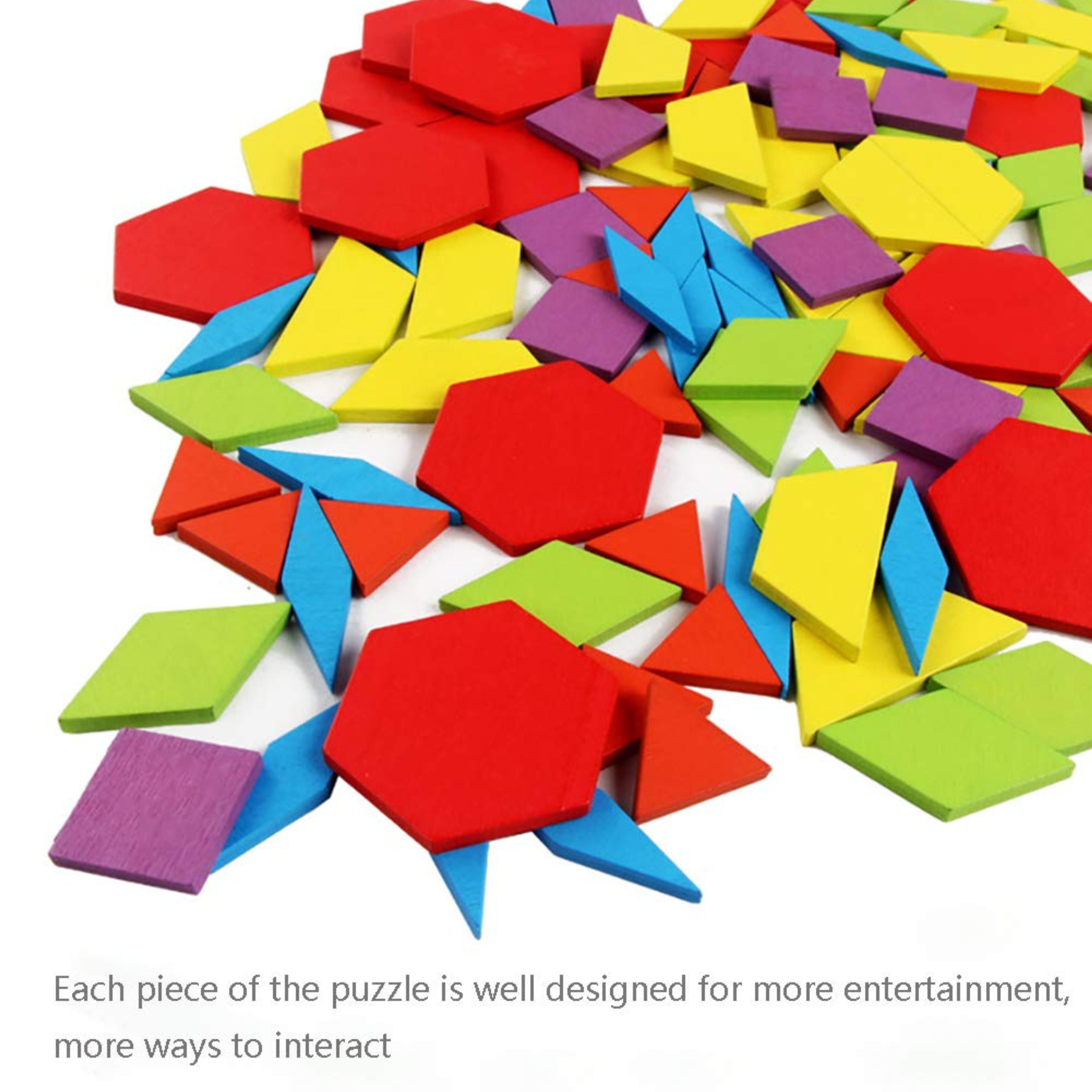 Blocs de motifs en bois Montessori