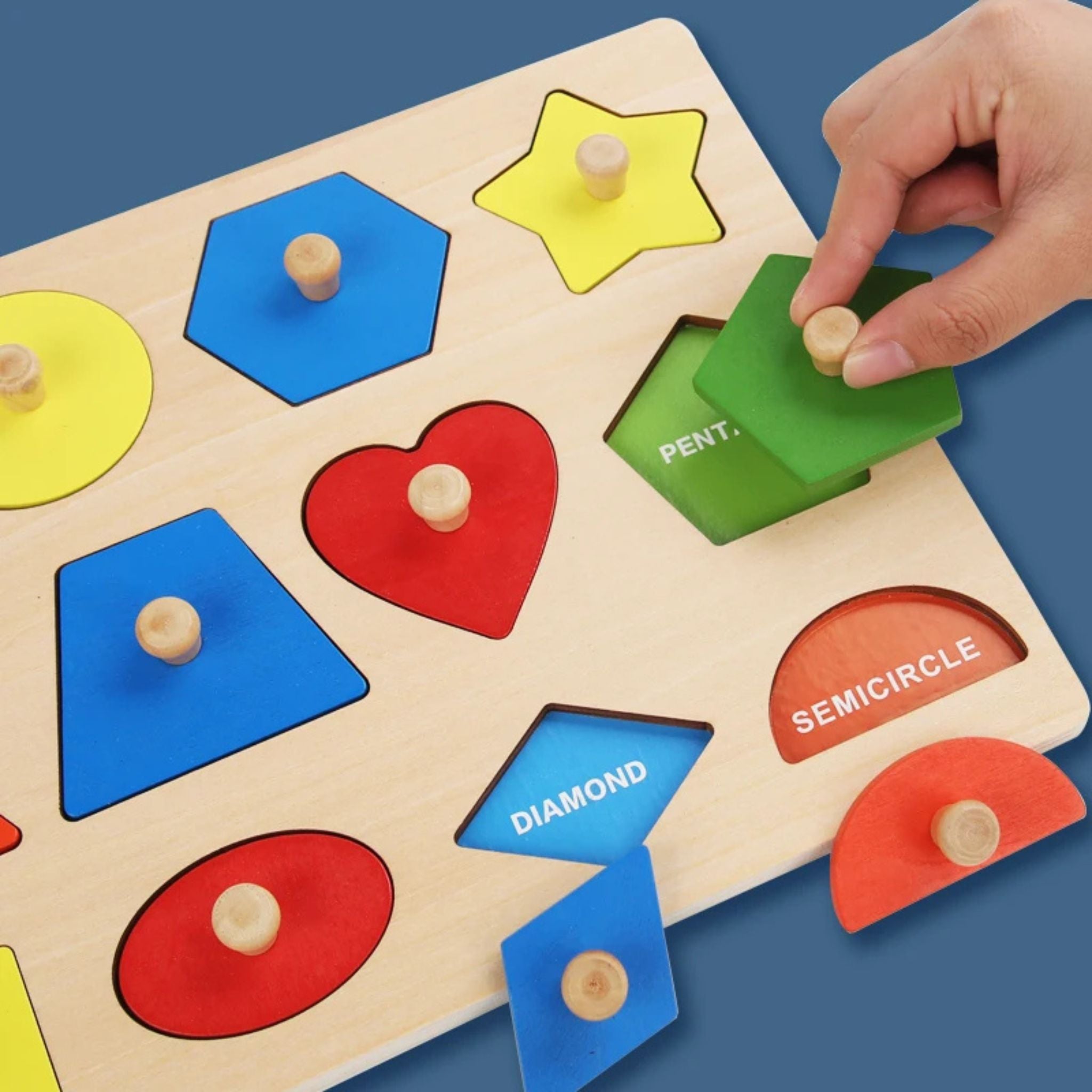 Fidtoy Montessori Puzzle en bois Formes