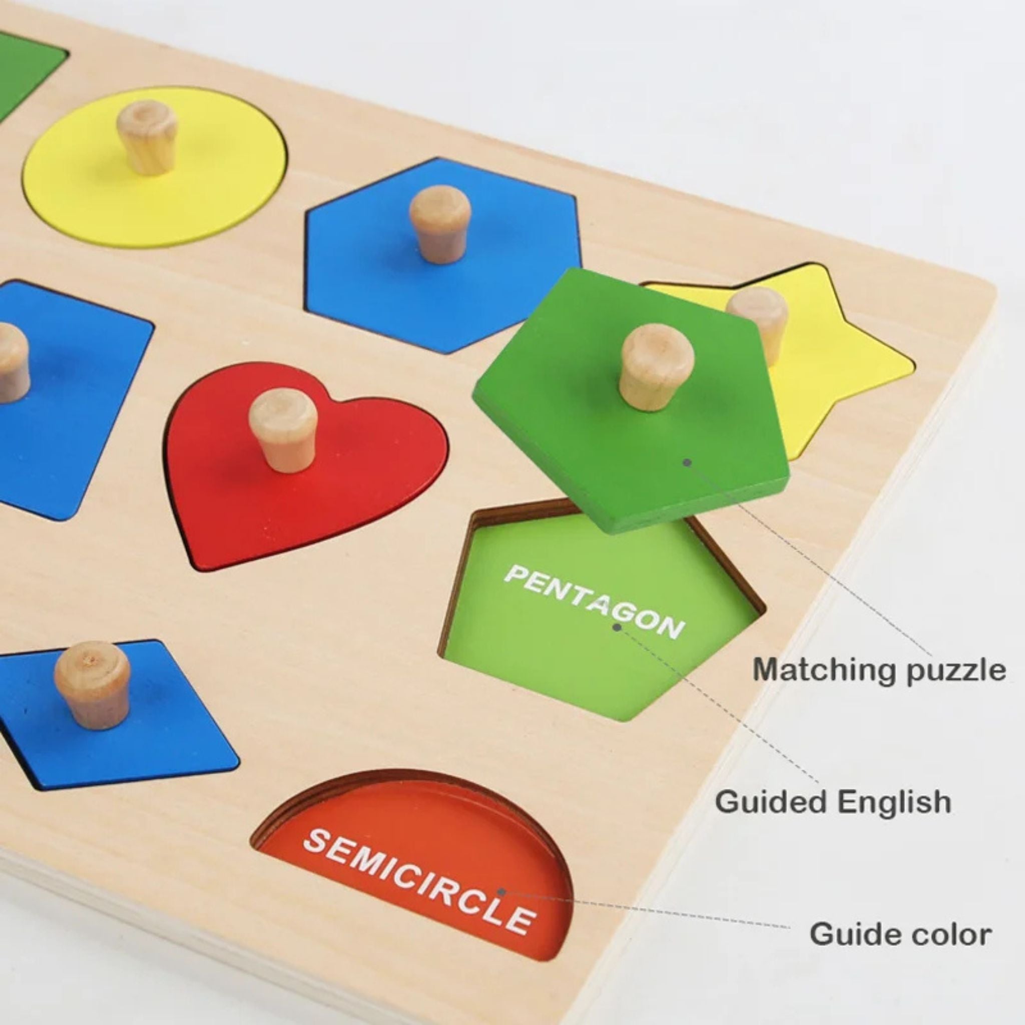 Fidtoy Montessori Puzzle en bois Formes
