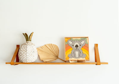 Kirra le koala : Puzzle abstrait de blocs de construction / Décoration d'intérieur