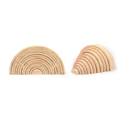 Fidtoy Semi Circle Natural Wood Open Ended Stacking Toy
