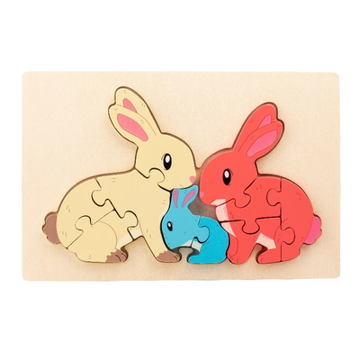 Animal Puzzle™ – Découvrez et Apprenez – Puzzle en Bois Cartoon