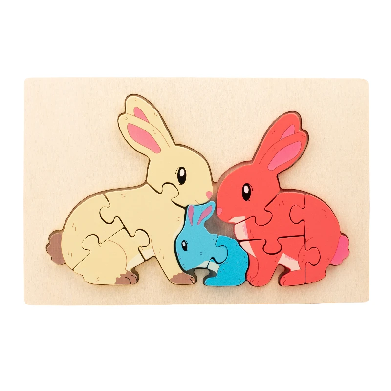 Animal Puzzle™ – Découvrez et Apprenez – Puzzle en Bois Cartoon
