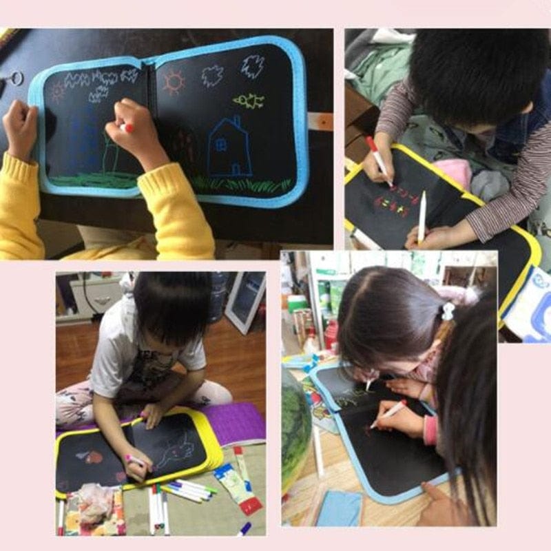 Pizarra de dibujo y garabatos Montessori para niños