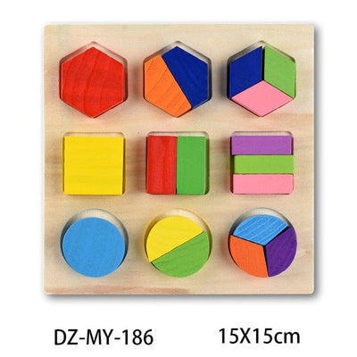 Fidtoy Wooden Vehicle Puzzle for Toddlers – Educational Learning Toy