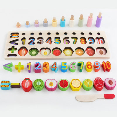 Fidtoy Jouets éducatifs en bois Montessori pour enfants
