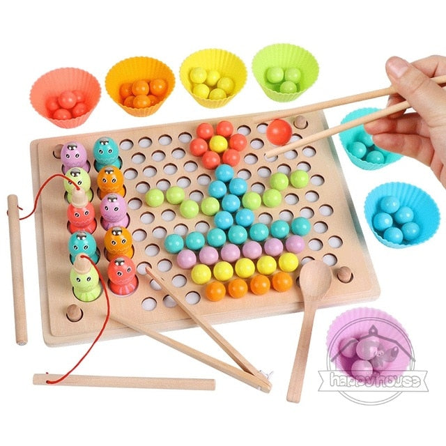 Fidtoy Jouets éducatifs en bois Montessori pour enfants