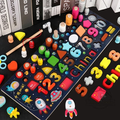 Fidtoy Jouets éducatifs en bois Montessori pour enfants